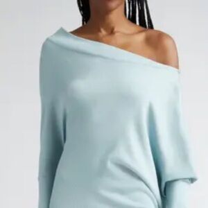 Reformation off the shoulder ruched dress
